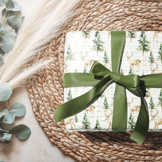 Winter Woodland Deer Christmas Wrapping Paper  Cadeaupapier