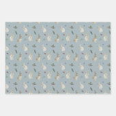 Winter Woodland Deer en Bunny Rabbit Pattern Inpakpapier Vel (Voorkant 3)