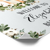 Winter Woodland Deer Forest Fawn Baby shower Party Poster (Hoek)