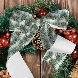 Winter Woodland Deer Holiday Grosgrain Lint