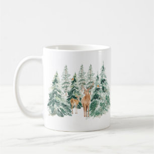 Winter Woodland Deer Kerstmis Koffiemok
