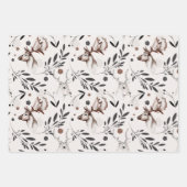 Winter Woodland Deer Modern Botanische Waterverf Inpakpapier Vel (Voorkant 2)