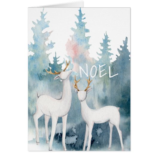 Winter Woodland/ Deer/ Noel Kerstmis (Voorkant)
