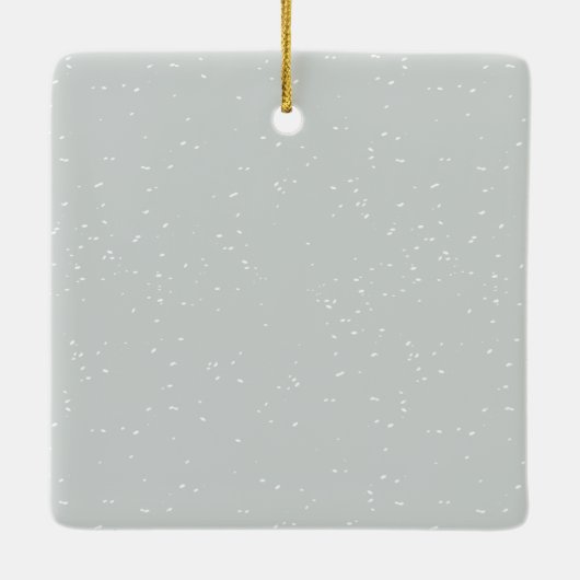 Winter Woodland Deer Persoonlijke Kerstmis Keramisch Ornament (Achterkant)