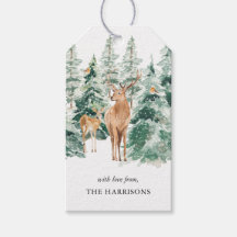 Winter Woodland Deer Rustic Kerstmis