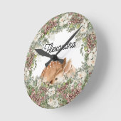 Winter Woodland Deer the Wild One Ronde Klok (Hoek)