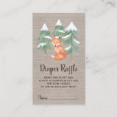 Winter Woodland Diaper Raffle Invitation Insert Informatiekaartje (Voorkant)