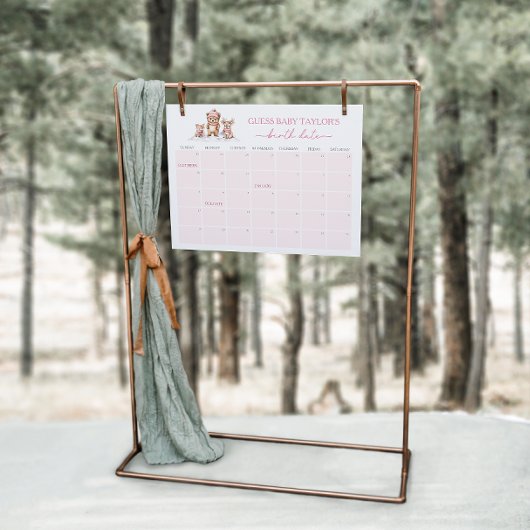 Winter Woodland Dieren Vervaldatum Kalenderspel Poster