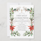 Winter Woodland Eerste Heilige Communie Kaart (Voorkant)