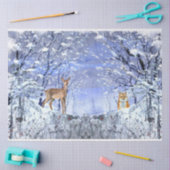 Winter Woodland Emphemera Serie Ontwerp 5 Tissuepapier (Craft)