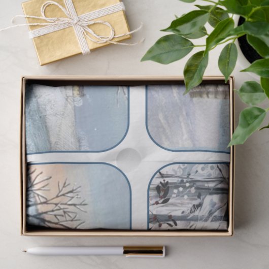 Winter Woodland Emphemera Series Design 10 Tissuepapier (Geschenk)