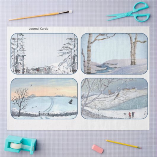 Winter Woodland Emphemera Series Design 10 Tissuepapier (Craft)