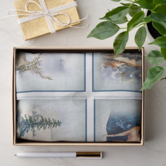 Winter Woodland Emphemera Series Design 11 Tissuepapier (Geschenk)