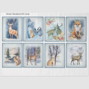 Winter Woodland Emphemera Series Design 11 Tissuepapier