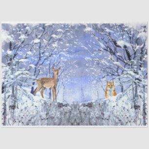Winter Woodland Emphemera Series Design 5 Tissuepapier