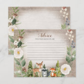 Winter Woodland Enclosure Card White Floral Informatiekaartje (Voorkant / Achterkant)