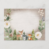 Winter Woodland Enclosure Card White Floral Informatiekaartje (Achterkant)