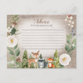 Winter Woodland Enclosure Card White Floral Informatiekaartje (Voorkant)