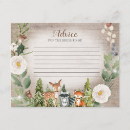 Winter Woodland Enclosure Card White Floral Informatiekaartje