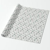Winter Woodland Evergreen Forest Pattern Cadeaupapier (Uitgerold)
