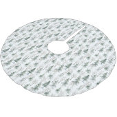 Winter Woodland Evergreen Tree Pattern Kerstboom Rok (Gekanteld)