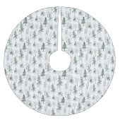 Winter Woodland Evergreen Tree Pattern Kerstboom Rok (Voorkant)