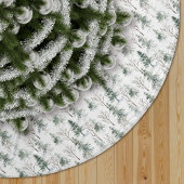 Winter Woodland Evergreen Tree Pattern Kerstboom Rok