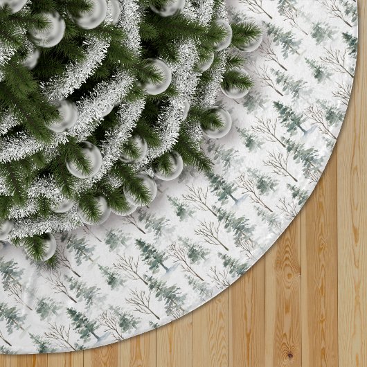 Winter Woodland Evergreen Tree Pattern Kerstboom Rok