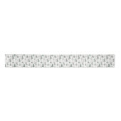 Winter Woodland Evergreen Tree Pattern Satijnen Lint (Voorkant)