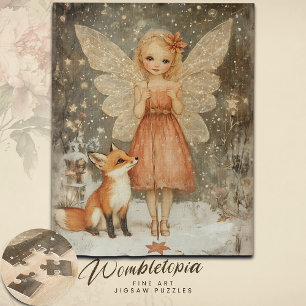 Winter Woodland Fairy en Fox Christmas Legpuzzel