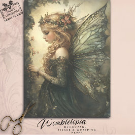  Winter Woodland Fairy met Bloemenkroon Tissuepapier