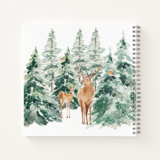 Winter Woodland Family Recipbook Notitieboek (Achterkant)