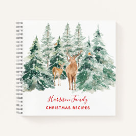 Winter Woodland Family Recipbook Notitieboek