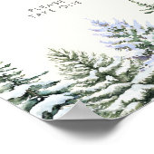 Winter Woodland Favors Sign Poster (Hoek)