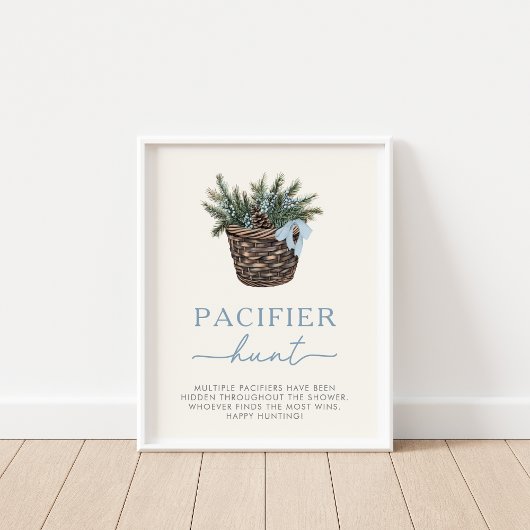 Winter Woodland Fopspeen Hunt Douche Spelbord Poster