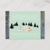 Winter Woodland Forest Animal Shower Boek Aanvraag Informatiekaartje (Voorkant)