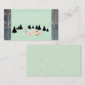Winter Woodland Forest Animal Shower Boek Aanvraag Informatiekaartje (Voorkant / Achterkant)
