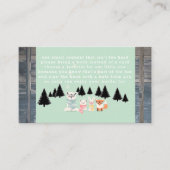 Winter Woodland Forest Animal Shower Boek Aanvraag Informatiekaartje (Voorkant)