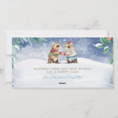 Winter Woodland Forest Animals Feestdagenkaart (Achterkant)