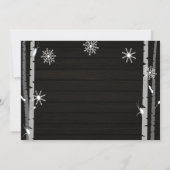 Winter Woodland Forest Baby Girl Shower Kaart (Achterkant)