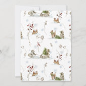 Winter Woodland Forest Baby shower Invitation Kaart (Achterkant)