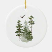 Winter Woodland Forest Beste Leraar Keramisch Ornament (Achterkant)