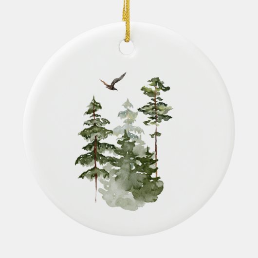 Winter Woodland Forest Beste Leraar Keramisch Ornament (Achterkant)