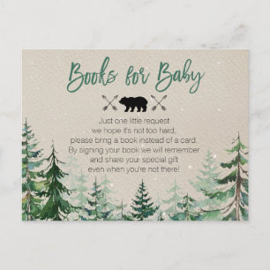 Winter Woodland Forest Books for Baby Briefkaart