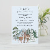 Winter Woodland Forest Deer Kaart (Staand voorkant)