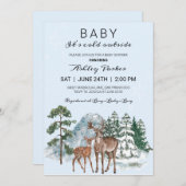 Winter Woodland Forest Deer Kaart (Voorkant / Achterkant)