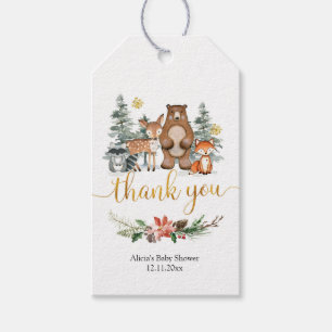 Winter Woodland Forest Favor Gift Label Cadeaulabel