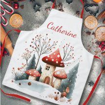 Winter Woodland Forest Paddenstoelen gepersonalise