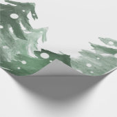 Winter Woodland, Forest Snow Cadeaupapier (Hoek)