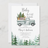 Winter Woodland Forest Truck Dier Geslacht onthull Kaart (Voorkant)